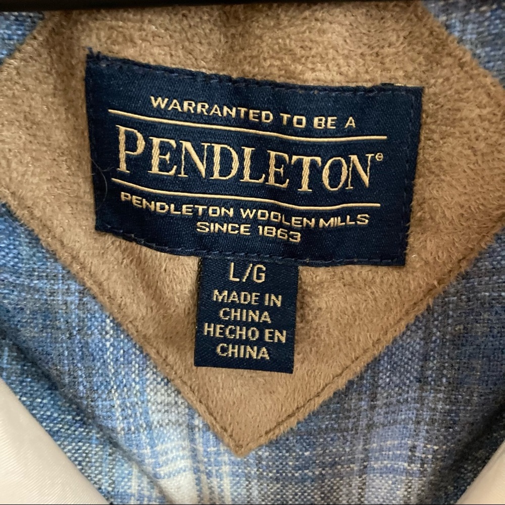 Pendleton Plaid Shearling Wool Shacket - image 3